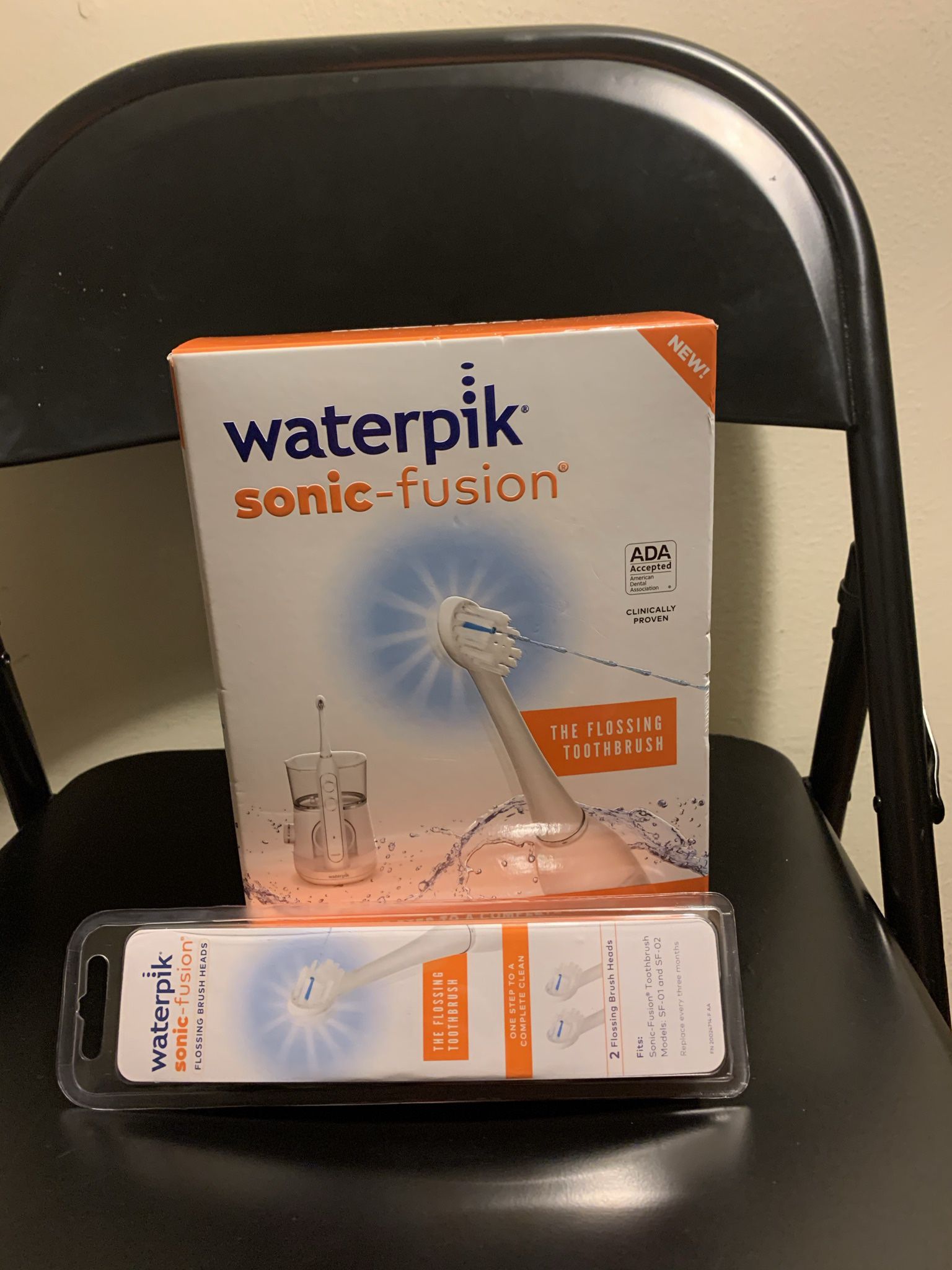 WaterPik Sonic Fusion Toothbrush And Replacement Brush 