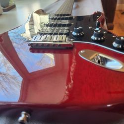 RARE DLX USA FSR Strat Mahogany HSS Matched Headstock