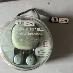Mint green wireless headphones