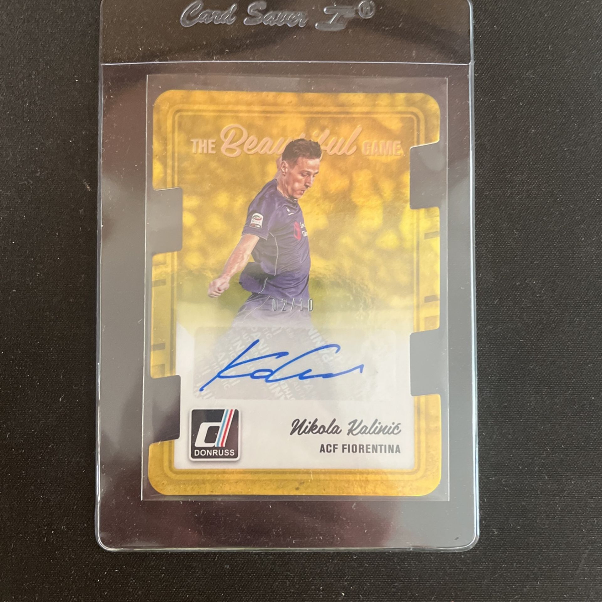 2016 Nikola Kalinic Panini Donruss Fiorentina Autographed Soccer Card 2/10