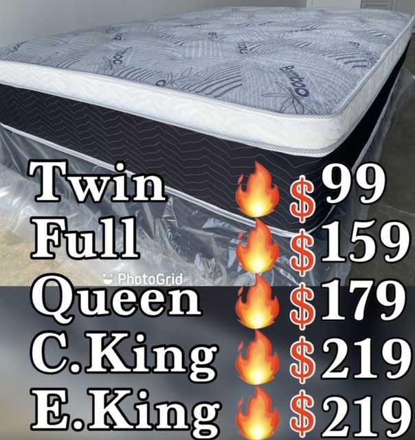 Queen Euro Ortho Bamboo Collection Pillow Top Mattress!