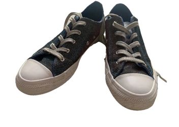 Size 6 blue converse glitter sparkle