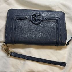 Tory Burch Wristlet In Navy Blue