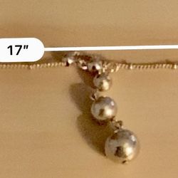 Avon Multiple Ball Pendant 19.5 in. Fancy Chain Necklace