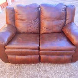 Leather Recliner Loveseat 