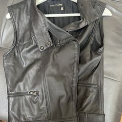 Rag & Bone Leather Vest  small 