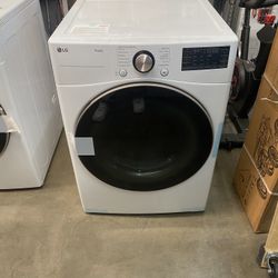 LG 7.4 Cu ft Ultra Large Capacity Smart Wi-Fi Enabled Front Load Dryer White