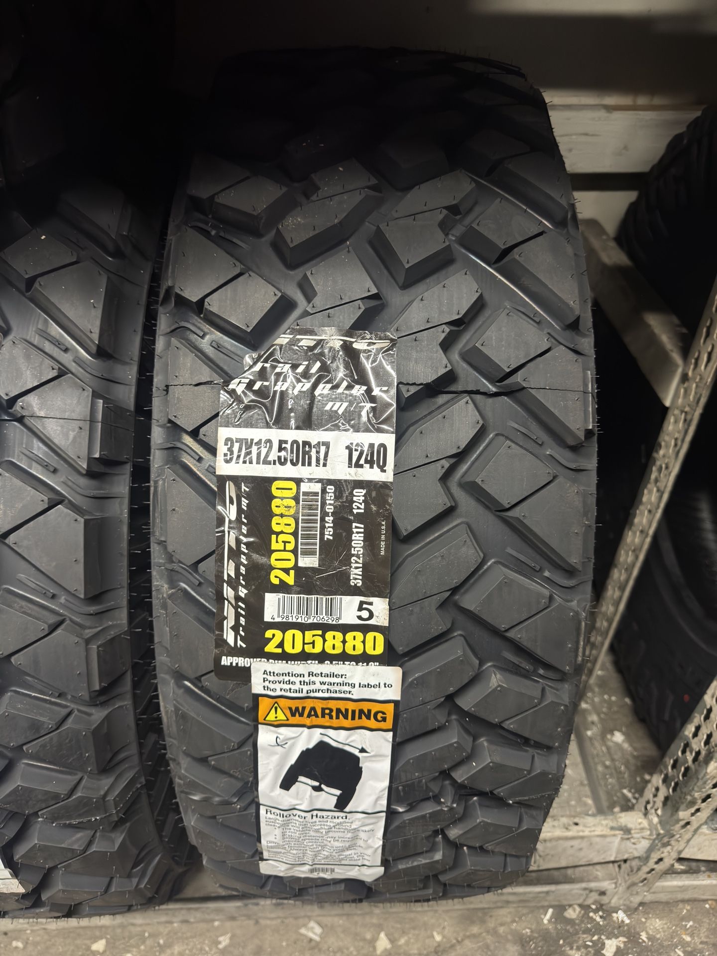 37/12.5/17 Nitto Trail MT In Stock, Each Price