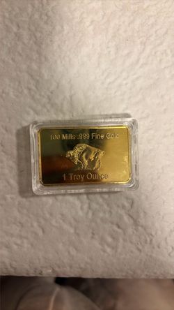 1 Troy Ounce 100 Mills .999 Fine Gold Bar