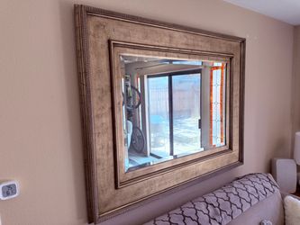 MOVING SALE: WEST ELM VINTAGE BRONZE GOLD SOLID MIRROR (HAVE TWO)
