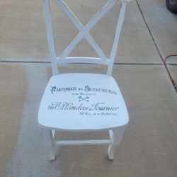 Solid Wood White Desk Chair