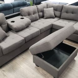 New SECTIONAL WITH OTTOMAN