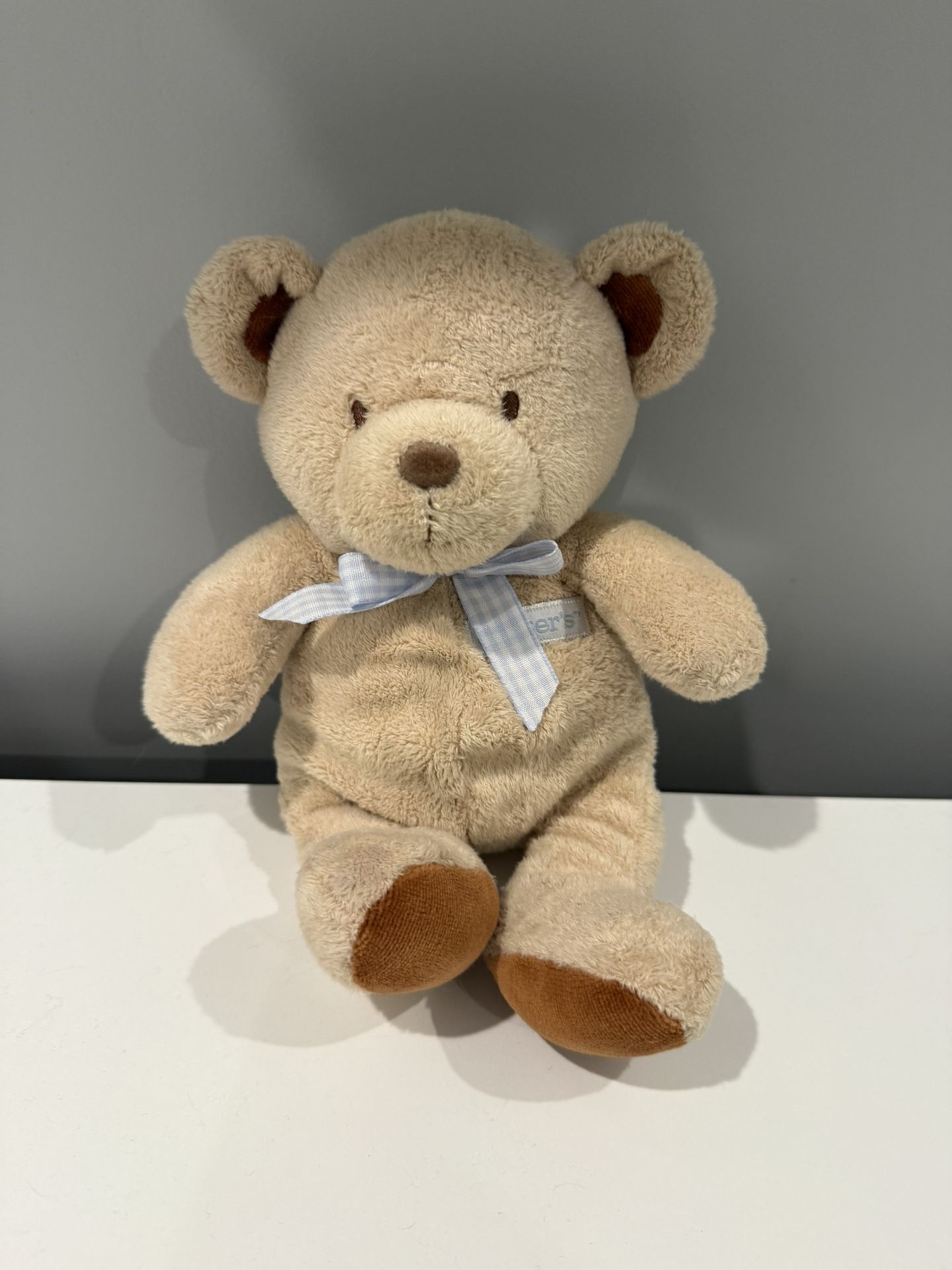 Carter’s Just One Year Plush Teddy Bear With Blue Ribbon