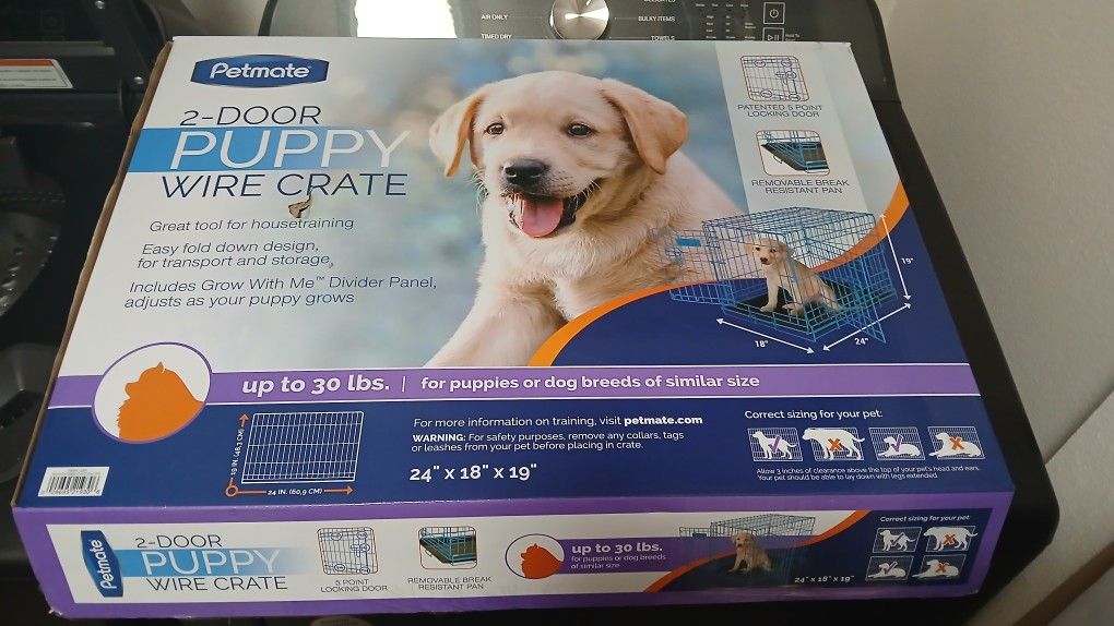 New Puppy Crate