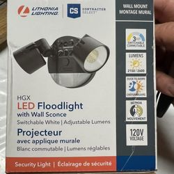 Lithonia lighting HGX Dark Bronze Motion Activated Outdoor Integrated LED Flood Light with Photocell