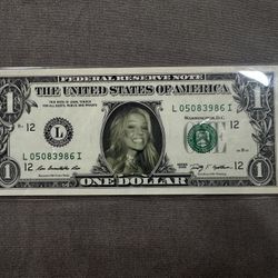 Collectible novelty britney spears 1 dollar US bill