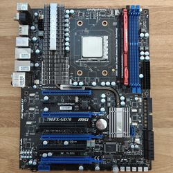 MSI 790FX-GD70 Motherboard AMD Athlon X3 4GB DDR3 For PC Desktop Computer Gaming Retro
