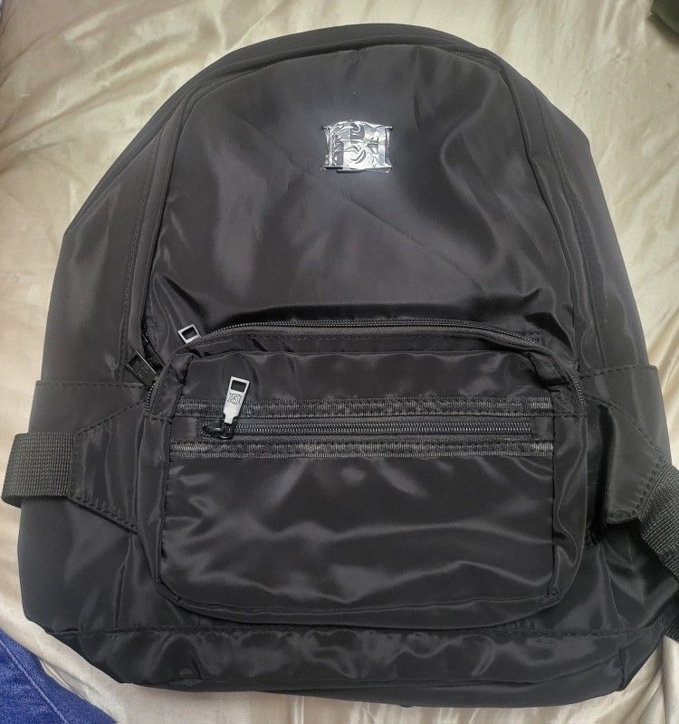 Jewel Badgley Mischka Nylon Backpack Black Detachable Pocket  display picture 3
