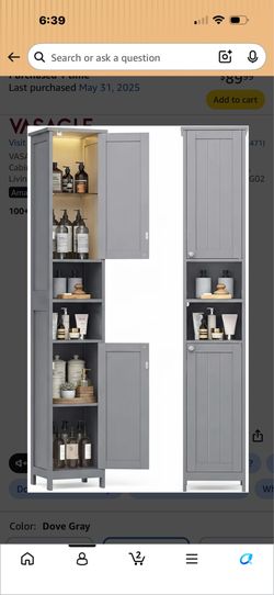 Bathroom tall cabinet