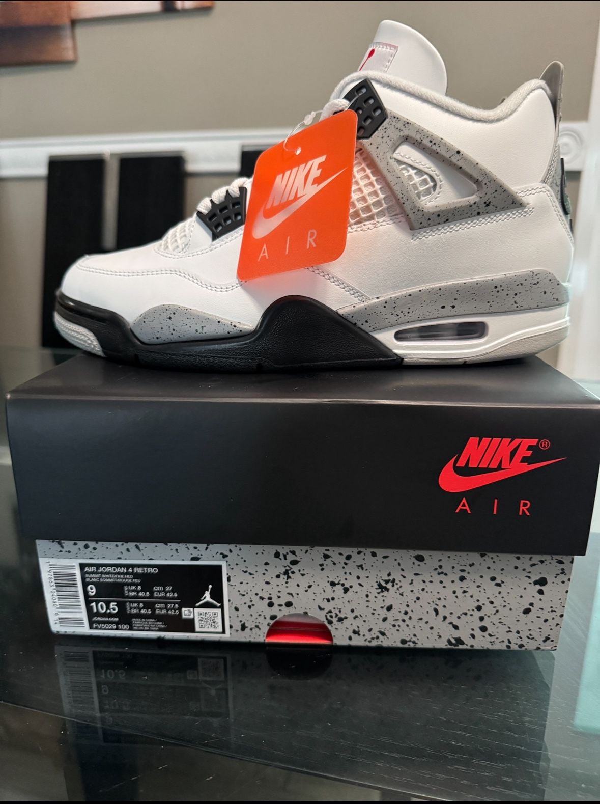 Jordan 4 White Cement 