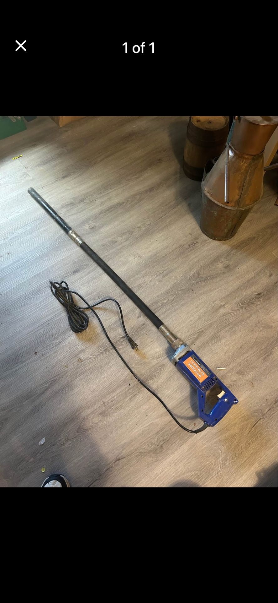 3/4 Concrete Vibrator, Chicago Electric.