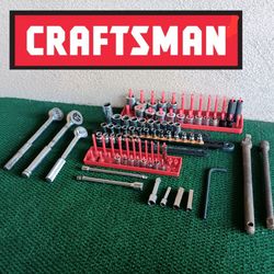 Socket Ratchet Over 60 + Pieces CRAFTSMAN Nice!