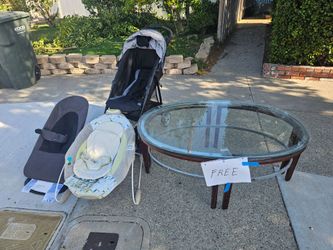 Free Baby Items and Glass Coffee Table
