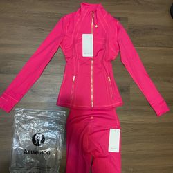 Lululemon Hot Pink Sweat Suit