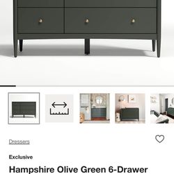 Crate and Barrel Toddler Or Baby Bedroom Set Hampshire Olive Green