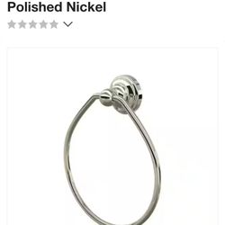 Rohl 6" Towel Ring Polished Nickel 2 Pk