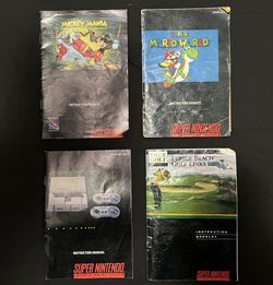 Super Nintendo SNES Instruction Manual Lot of 4
