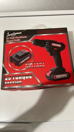 21 volts cordless hand drill with battery