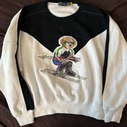 Ski Bear Crop Long Sleeve-Knit Polo Ralph Lauren Authentic