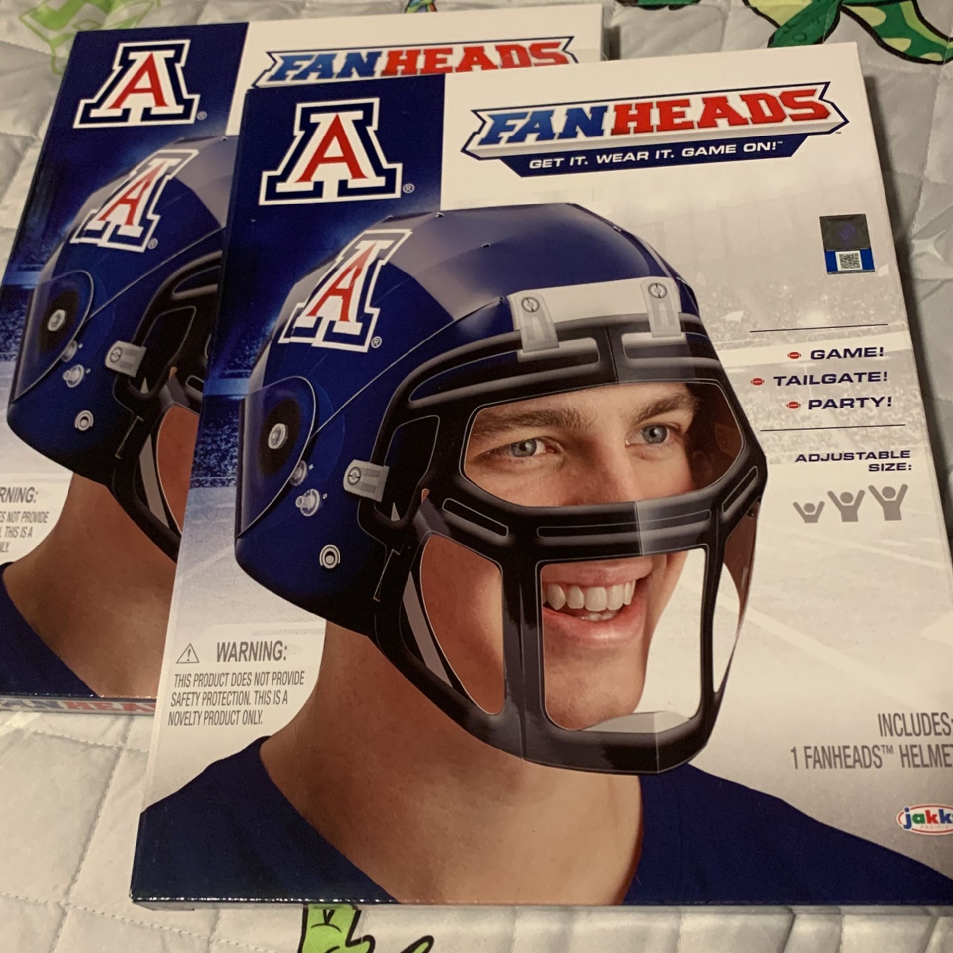 FanHeads Wearable Disposable College/NFL Football Helmet You Choose NIB