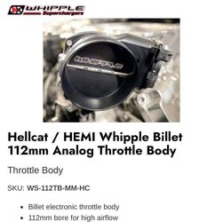 Whipple Superchargers 112mm Throttle Body Hemi