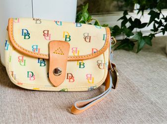 Dooney & Bourke Rainbow Monogram Coin Purse