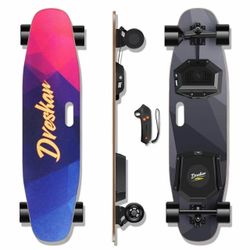 Electric Skateboard 22MPH Top Speed 15.5 Miles Range 450w Brushless Electric Longboard Motor with Wireless Remote 7 Layer Maple Deck Max Load