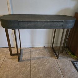 Faux Grey Stingray Desk/ Vanity/console 