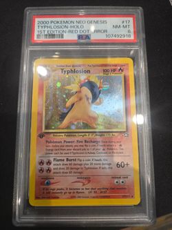 Pokemon Error Card Typhlosion PSA 8