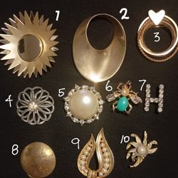 VINTAGE BROOCHES AND PINS