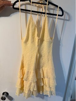 Yellow summer dress with shorts underneath