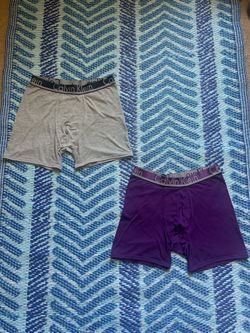 Calvin Klein grey/ purple boxer bundle  Size medium