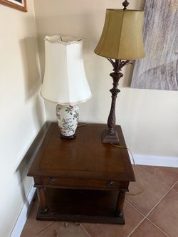 Wooden End or center table with drawer