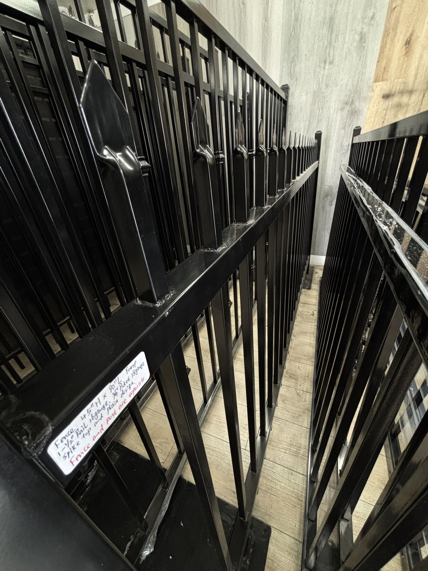 Wrought Iron Fence 4' H x 7.5' L per piece