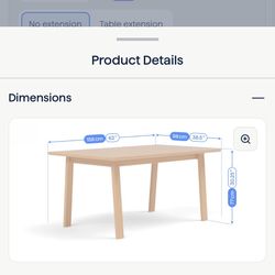 Cozey Vela Solid Oak Dining Table 