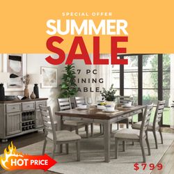 7 PC DINING TABLE