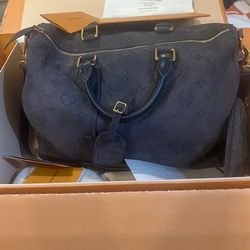 Louis Vuitton Suede Speedy 40 Bandouliér Keepall