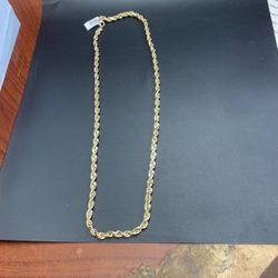 14KT YELLOW GOLD ROPE CHAIN 
