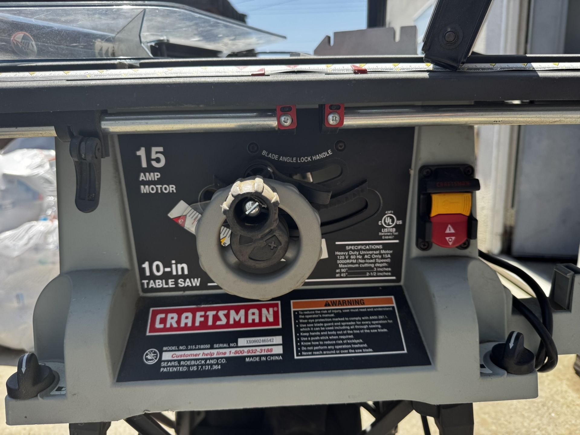 Craftsman 10” Table Saw