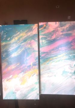 Acrylic pour painting